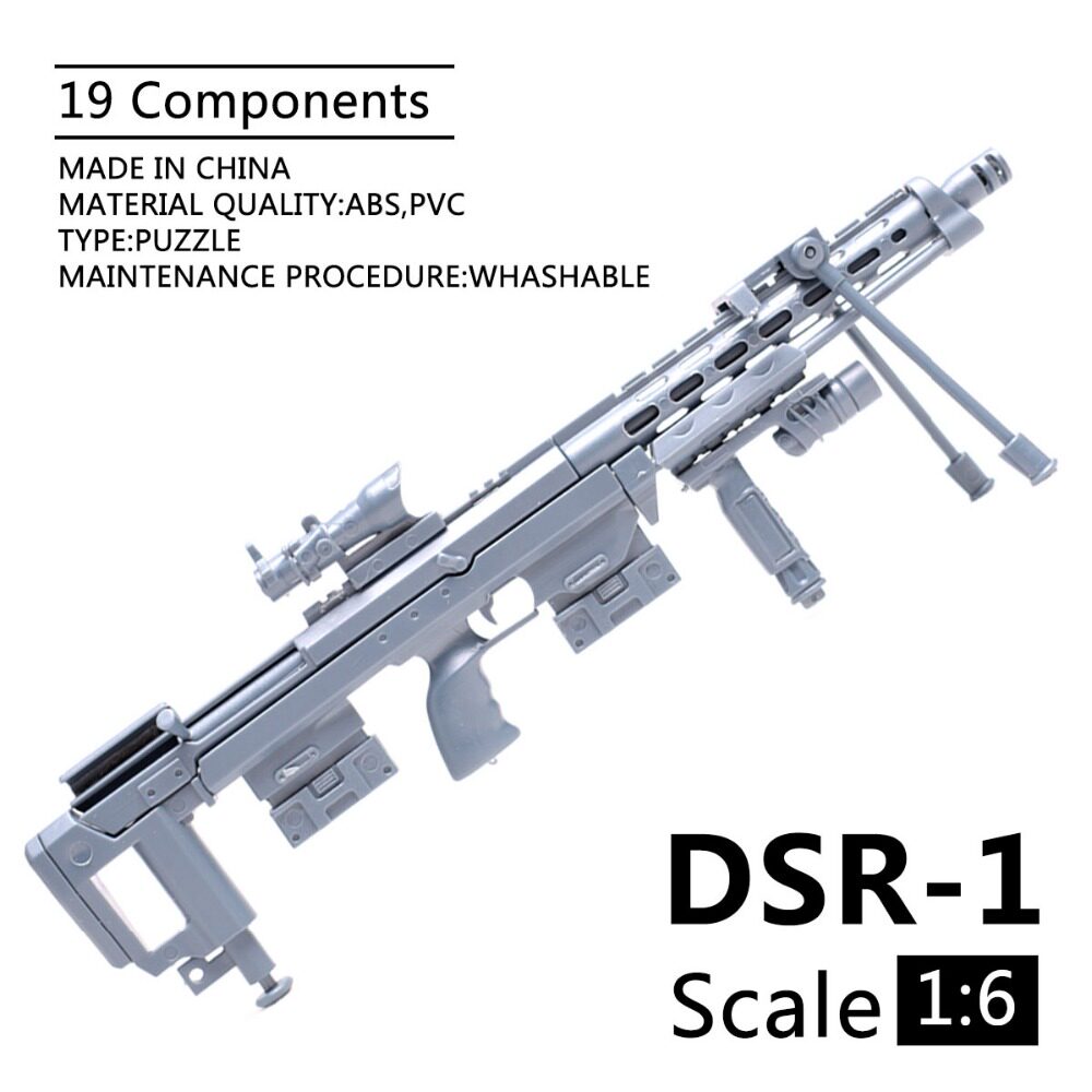 1:6 DSR1 Sniper Rifle Assembling Model Soldier Military Weapon Model Sendings Building Blocks Quick Split Gun Model