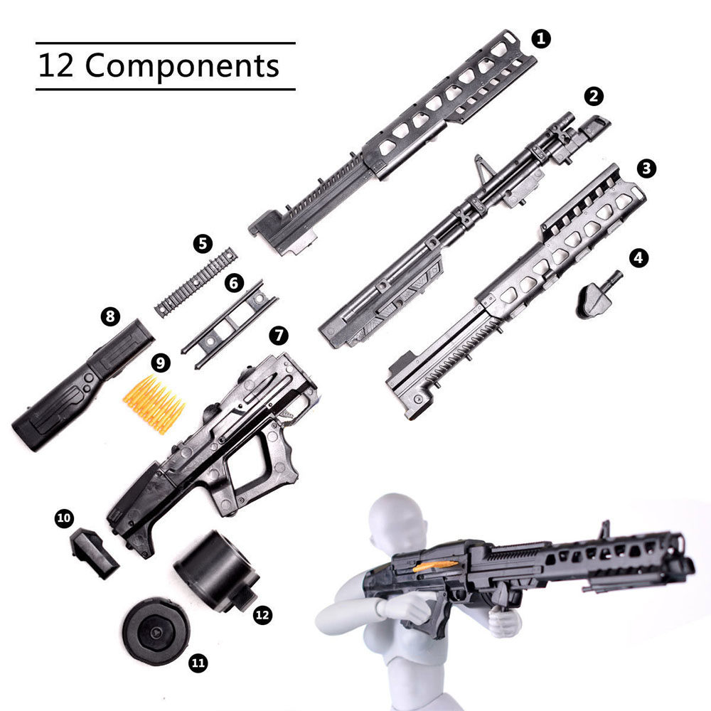 1:6 Avatar MG62 machine gun assembly model soldier military weapon model ornaments building block gun model