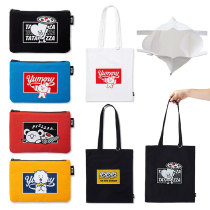 South Korea BT21 cute paparazzi gourmet food series single shoulder sails cloth bag makeup bag with zero objects containing bag shopping bag