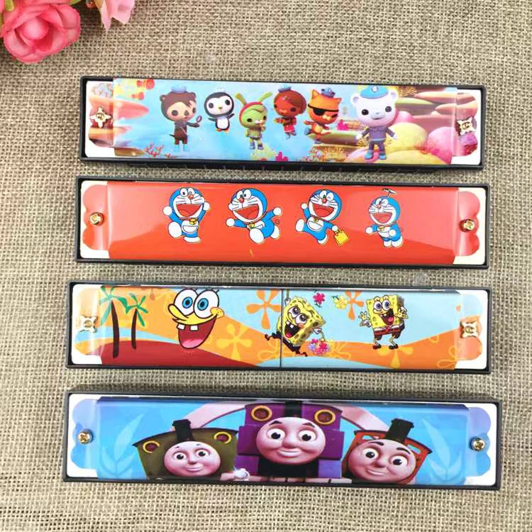 Đồ chơi trẻ em mới bằng kèn Harmonica bằng gỗ không độc hại 16 lỗ hai hàng cây đàn đồ chơi cho bé