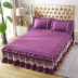 2019 mới mùa hè tấm lá giường ren bedspread váy sen ren một mảnh trượt Simmons nhóm tay áo bảo vệ - Váy Petti váy giường đẹp	 Váy Petti