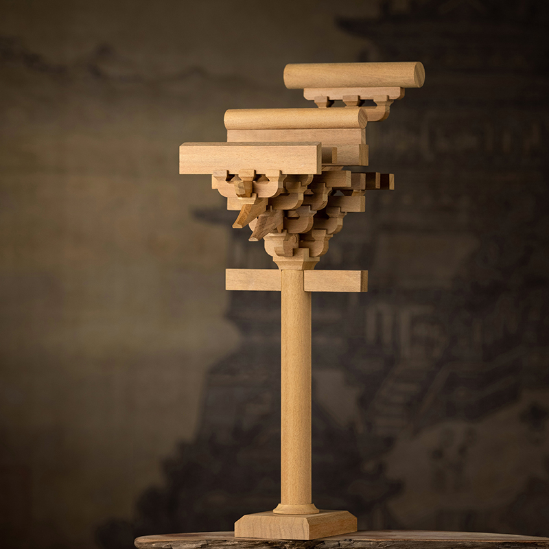 Late Peak Song Yun Liupu as bucket arch building blocks Chinese ancient architecture mortise and tenon model wooden toys gift educational teaching aids