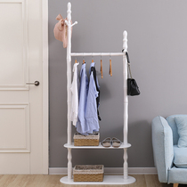 Clothes hanger floor bedroom solid wood Clothes hat rack Home bedroom hanging clothes hanger Easy rack minimalist modern hanger