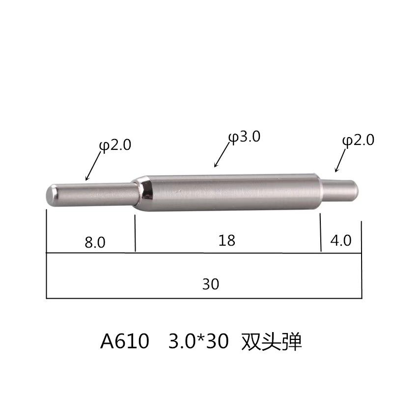 Manufacturer customized pogopin double head spring thimble conductive probe spring electrode contact point A610