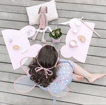 Xiaoman same Baby Baby Baby silicone soft rabbit placemat baby children waterproof table pad foldable portable