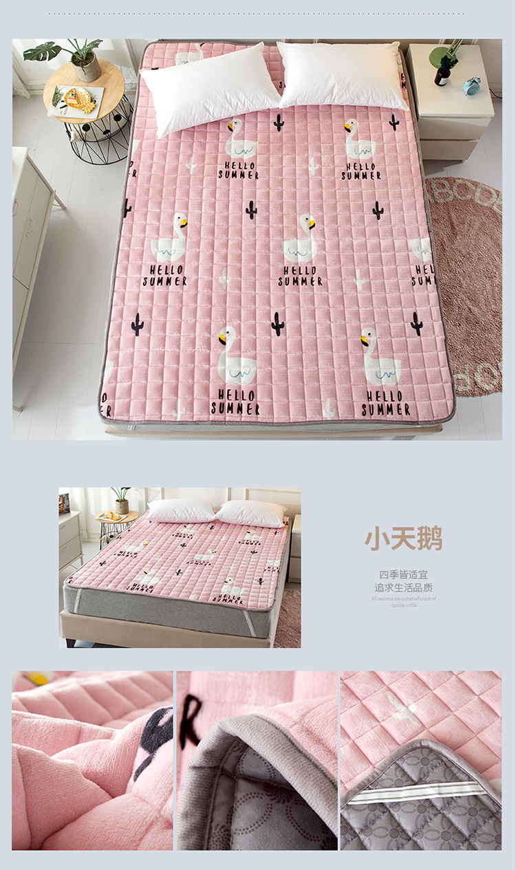 Mùa thu và mùa đông dày tấm flannel ấm trượt rửa tấm nệm pad là san hô nhung giường pad - Khăn trải giường ga trải giường thắng lợi