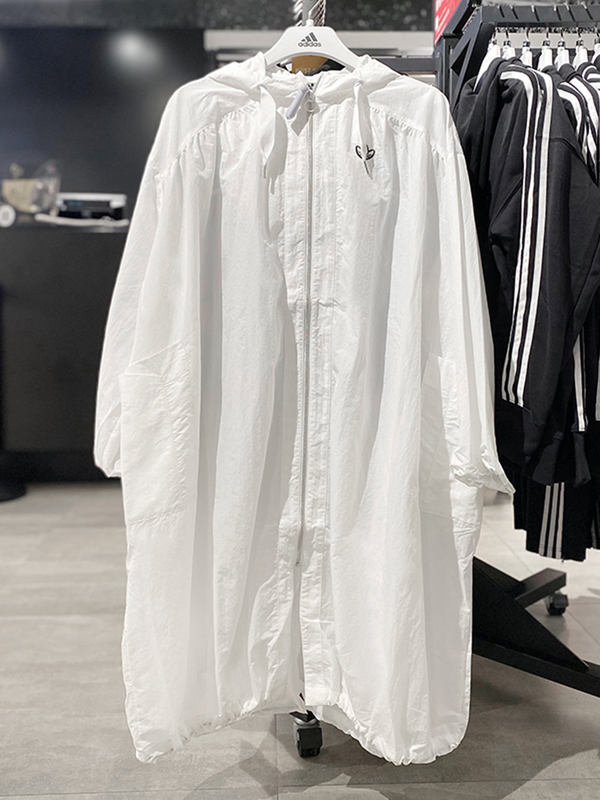 Authentic Adidas Trefoil Sun Protection Clothing Women's Mid-Length Windbreaker Jacket H39045H39031 Authentic Adidas Trefoil Sun Protection Clothing Women's Mid-Length Windbreaker Jacket H39045H39031