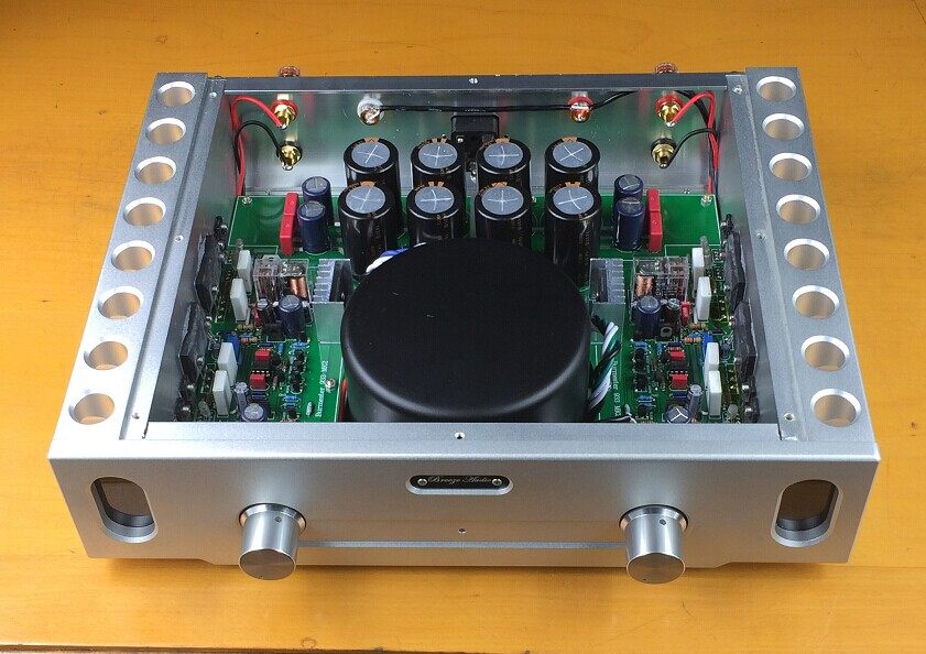 Nobsound Hi-End CNC Aluminum Chassis Power Amplifier Enclosure DIY Case W361*H85*D270mm