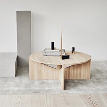 Silence Wind Solid Wood Tea Table Living Room Home small family Type of edge Several Nordic modern minimalist tea table creative round table