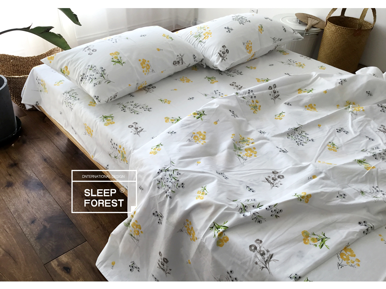 Sheets đơn mảnh bông chăn 1.2 giường 1.5 m 1.8 2.0 đôi bông mùa xuân và mùa hè tươi thực vật 200 * 230