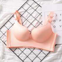 Glossy three-dimensional mold cup underwear womens bra thin upper and thick lower breast milk-free rimless adjustable bra
