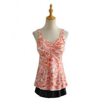 Domestic single swimsuit cabinet goods split printing 2-piece swimsuit female YZ5034