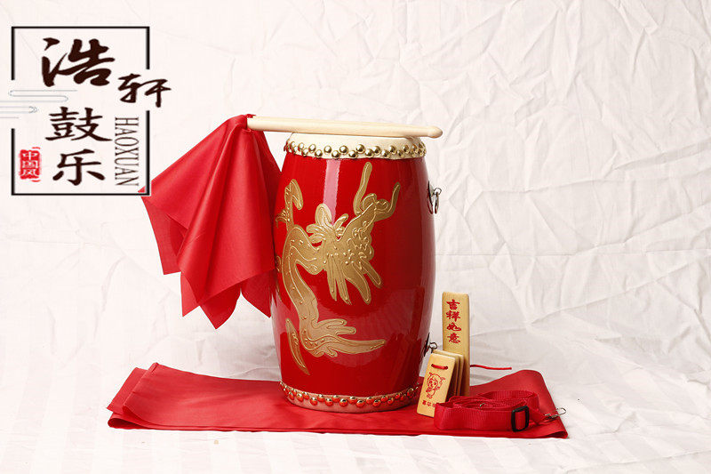 Hot selling 14cm15cm full range of ethnic children Adult wooden head layer Buffalo leather waist drum Professional Seedlings Song Drum Musical Instrument