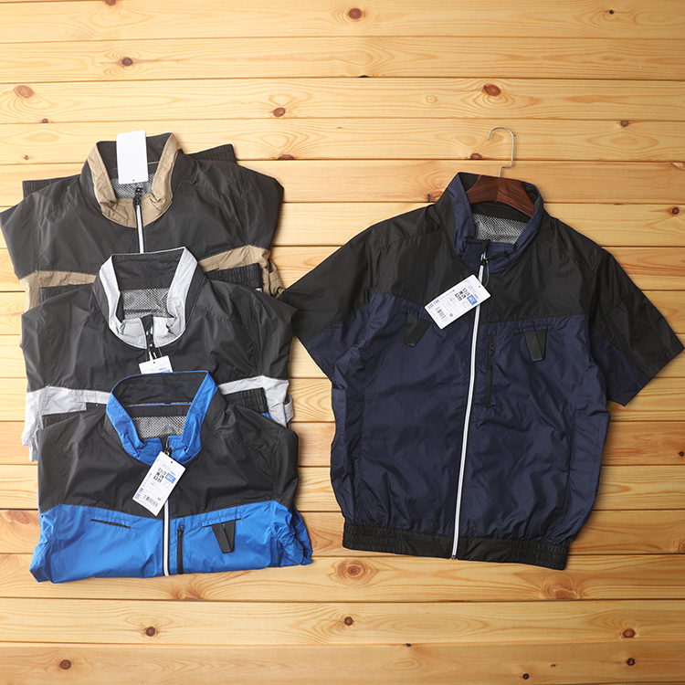 Great Value Export Summer Outdoor Factory Workshop Heat Protection Cooling Air-Conditioned Clothing Half-Sleeve Men's Top Fan Jacket