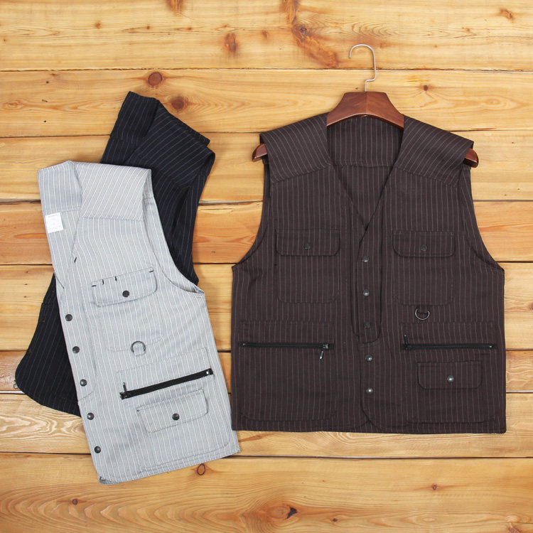 Foreign Trade Tail One-day Series Retro Multipocket Tooling Machia Multi-Pocket Reporter Fishing Maclip Work Suit Jacket Men's Clothing