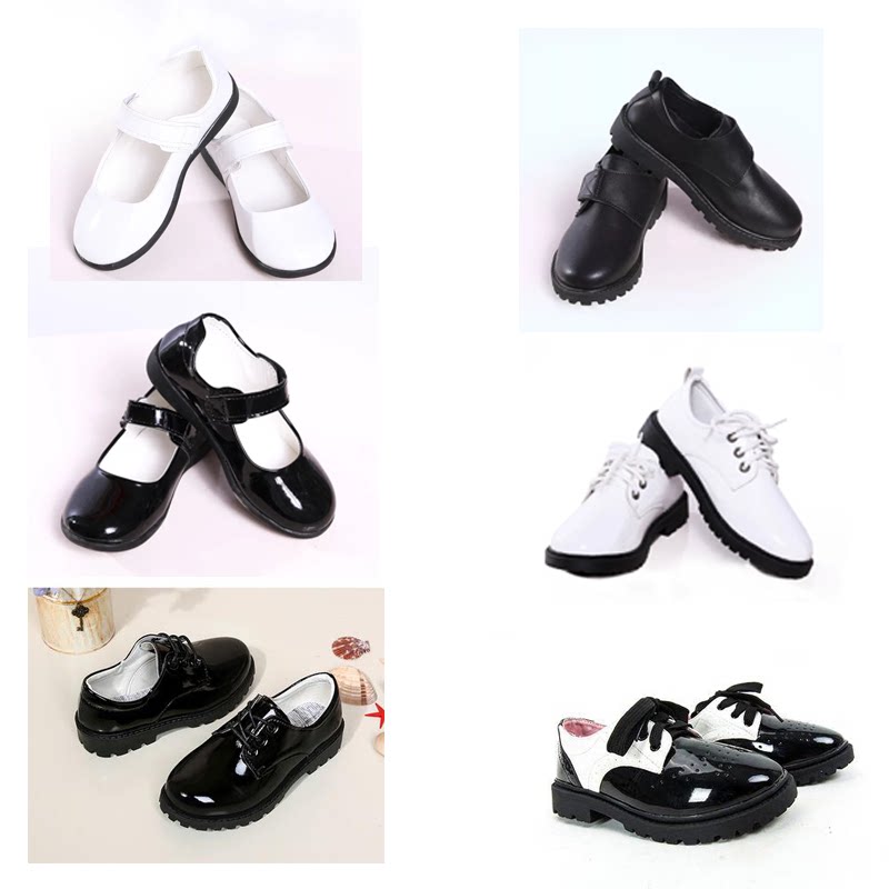 Children's shoes girls' leather shoes black princess shoes autumn 2017 new children's white single shoes primary school performance autumn shoes