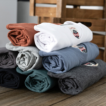 Word-of-mouth series must bring a few pieces of summer Japanese solid-color polished cotton short-sleeved T-shirt male tide T2935