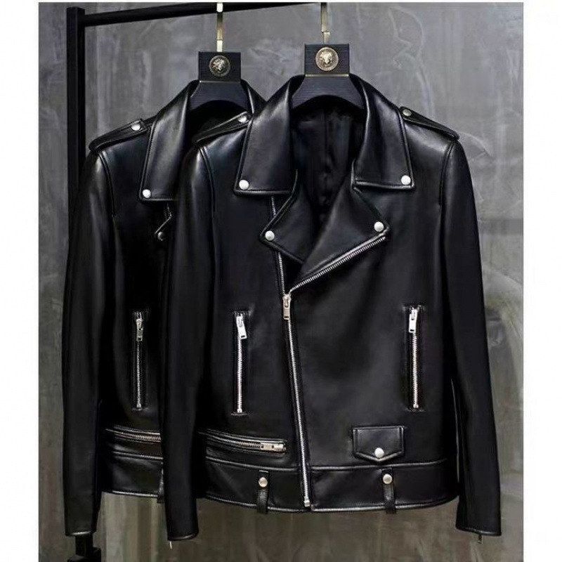Leather Jacket 2024 Spring and Autumn Outerwear, First Layer Vegetable-Tanned First Layer Cowhide, New Pu Leather Short Slim Fit Biker Leather Jacket for Women Leather Jacket 2024 Spring and Autumn Outerwear, First Layer Vegetable-Tanned First Layer Cowhide, New Pu Leather Short Slim Fit Biker Leather Jacket for Women