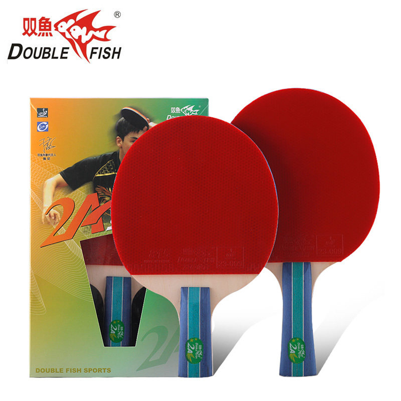 Double fish table tennis racket 2AC 2AE horizontal pat straight beat long handle short handle wear resistant double face anti-glue finished product single