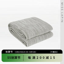 Lanpint Home Brief American Casual Shawl With Shawl Bed Tail Blanket Light Grey Striped creaty jacquard Beatle
