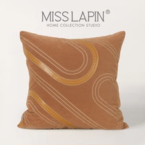 Lanpint pillow sofa Living room Prototype Room Bedside Cushions Original Modern Minima Brown Epithelial Irregular Pillowcase