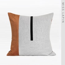 MISSLAPIN model room sofa pillow pillow modern simple orange Black irregular splicing square waist pillow