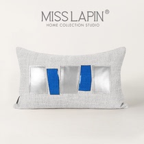 MISSLAPIN CHILDRENS ROOM Room Cartoon Modern Bedroom Living Room Sofa Blue Patch Cloth Waist Pillow Folk