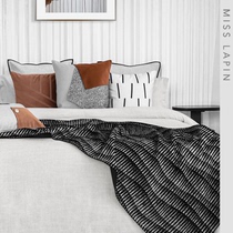 Lanpint New Chinese Light Extravaganza Modern Home Four Sets White Grey-style High-end Light Extravagant Bed bedding