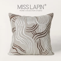 Lanpint New Chinese high-end light extravagant hotel-like room embroidered square pillow sofa with pillow cushion for holding pillows 50x50