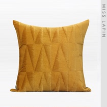 MISSLAPIN original model room sofa cushion pillow pillow modern simple yellow gray green triangle quilted square pillow