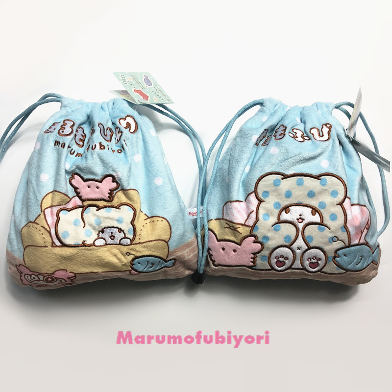 Marumofubiyori phim hoạt hình anime xung quanh dễ thương bó túi đồ lặt vặt túi điện thoại pocket purse sticker đơn giản