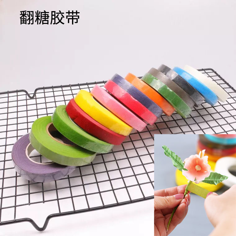 Fondant tape Sugar flower paper tape Flower making adhesive tape Floral branch winding tape Green tape