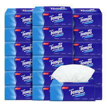 Tempo Double draw paper Toilet paper napkin Baby paper towel Tasteless baby facial tissue 4 layers 18 packs