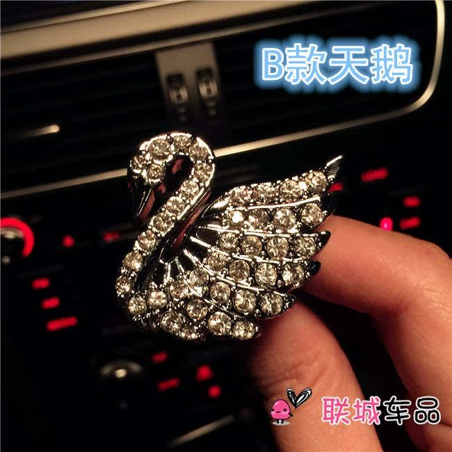 Thiên nga trắng kim cương rhinestone xe hơi điều hòa không khí cửa ra nước hoa clip trang trí xe hơi pha lê phụ kiện nội thất - Vòng đeo tay Cuff