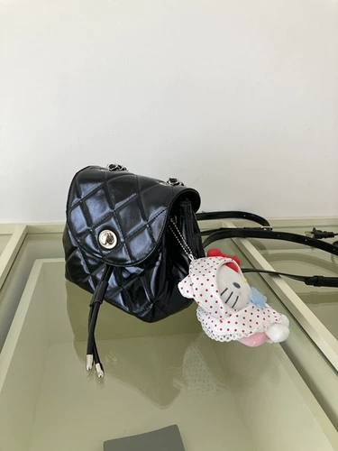 肥肥自制 Рюкзак, дизайнерская сумка через плечо, модная серебряная цепь, 2024 года, в западном стиле