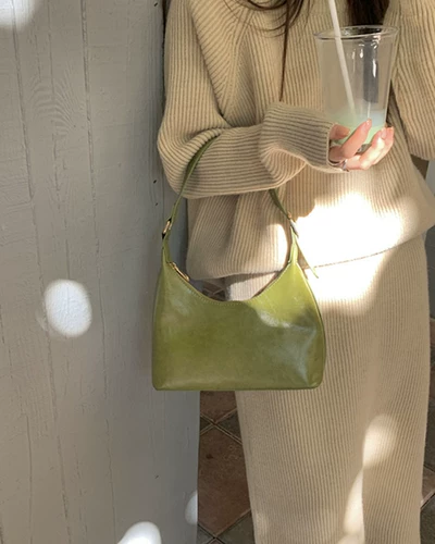 肥肥自制 Сумка через плечо, брендовая небольшая дизайнерская черная сумка на одно плечо, сумка подмышку, премиум класс