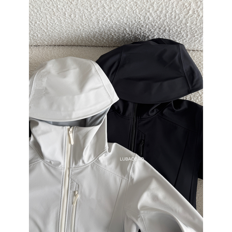 Lubabao [Super Stylish] Heavy-Duty Hot Item ~ Sports Casual Zipper Chest Pocket Thin Fleece Softshell Jacket