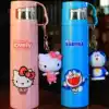 Girl child cartoon cute princess thermos cup Primary school Korean drop cup Girl with lid cup