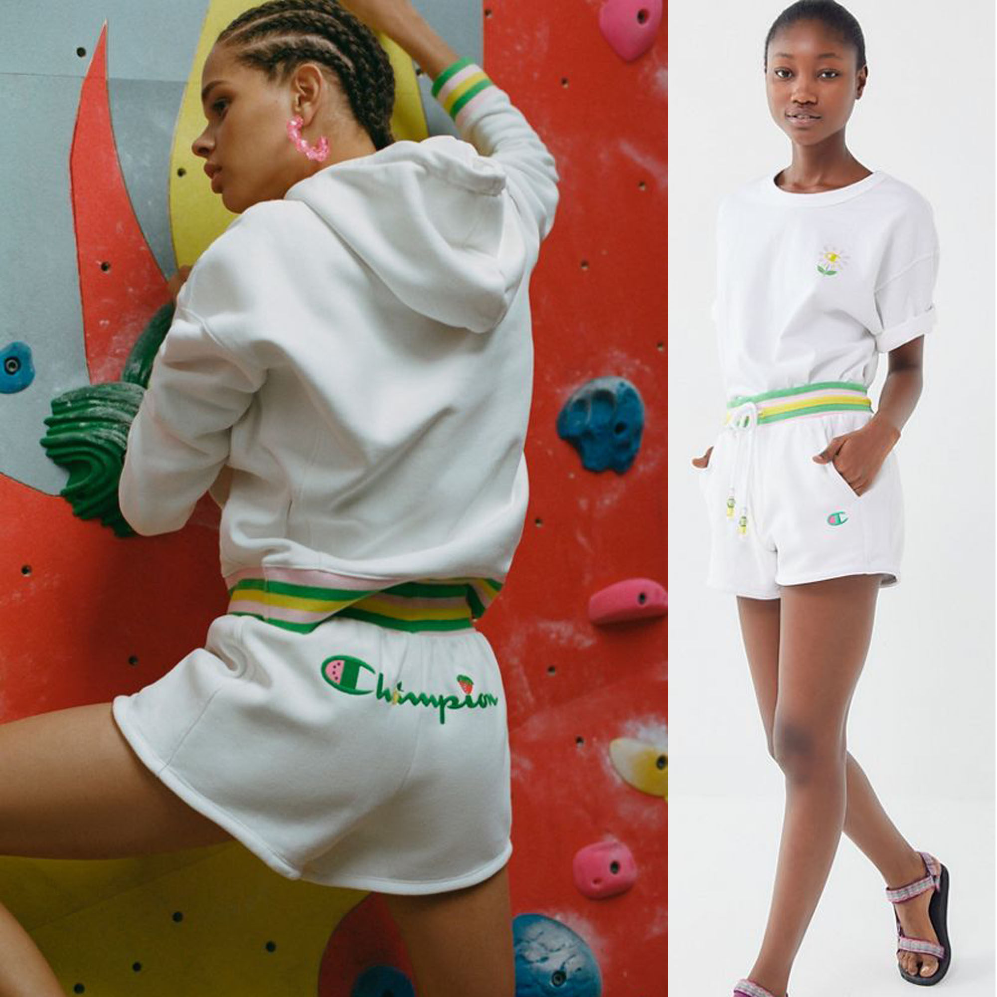American Champion Champion Logo Ladies Summer 50% Pure Cotton Beach Pants Fashion Fruit Shorts