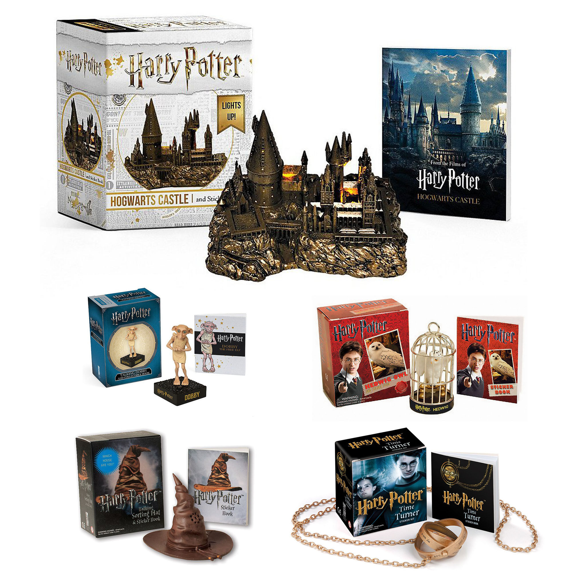 Warner wizarding world Harry Potter surrounding castle lighting model with small album