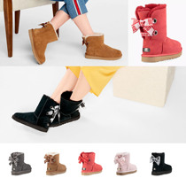 USA UGG CUSTOMIZABLE BAILEY BOW BOW half short tube double shoelace snow boots