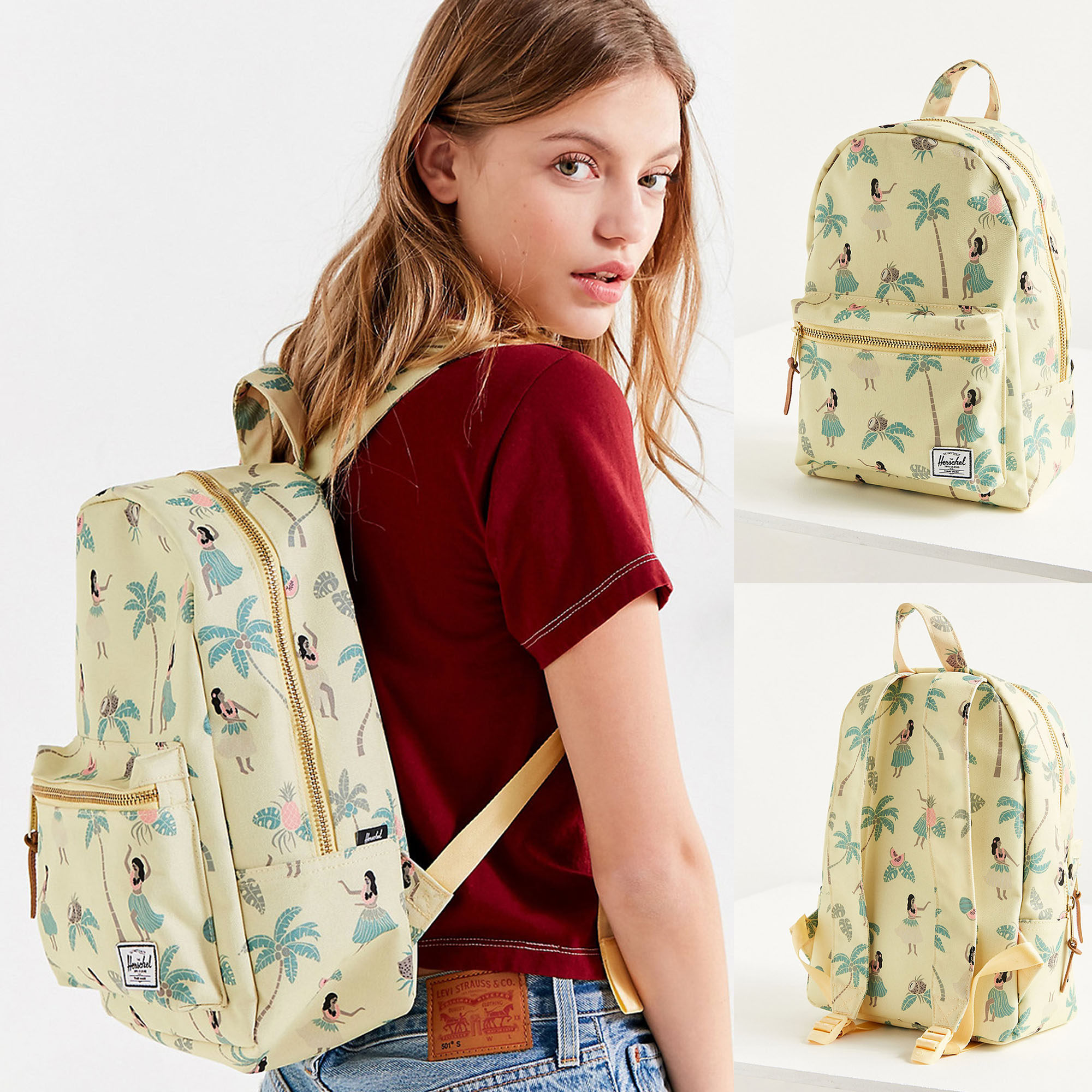 American Herschel Supply Co X UO Hawaiian Palm Holiday Canvas Backpack