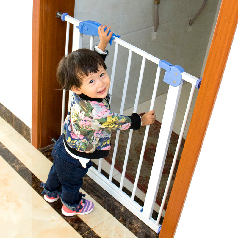 Perforated baby child safety door bar baby stairwell guard fence pet dog fence fence room door.