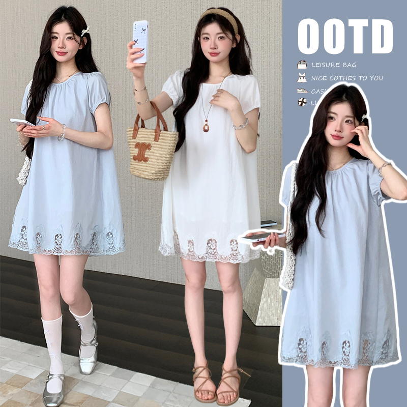Maternity Wear 2026 New Summer Dress Stylish Fresh Lace Patchwork Short Maternity Dress Set Maternity Wear 2026 New Summer Dress Stylish Fresh Lace Patchwork Short Maternity Dress Set