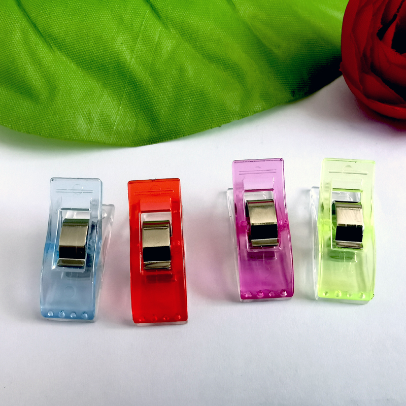 Bag edge fixed clip transparent plastic unhurt cloth positioning clip parquet clip instead of bead needle with scale positioning clip