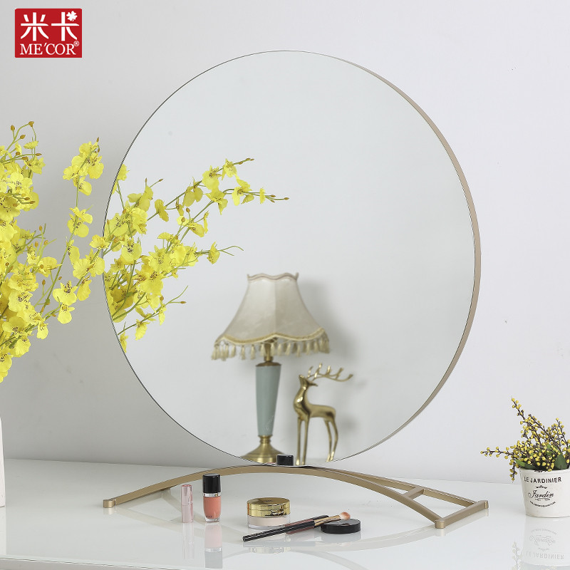 Mica Makeup Mirror Desktop Large HD Dresser Folding Network Red Dormitory Students Beauty Mirror