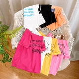 Футболка для отдыха, летняя летняя одежда, в корейском стиле, буква T, 2022, в западном стиле, короткий рукав