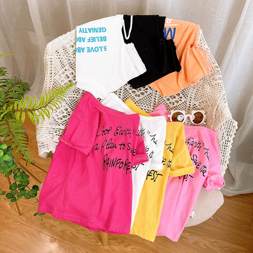 Футболка для отдыха, летняя летняя одежда, в корейском стиле, 2022, в западном стиле, короткий рукав