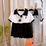 Юбка, летний комплект, короткий рукав, в корейском стиле