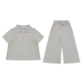 Футболка polo для отдыха, штаны, летний комплект, подходит для подростков, короткий рукав, в корейском стиле